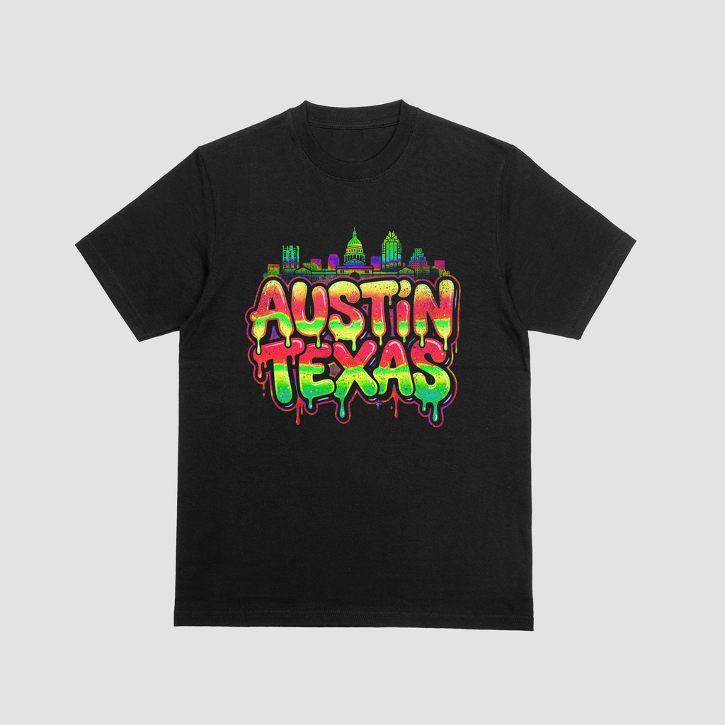 Austin Texas Color Splash Graphic T-Shirt