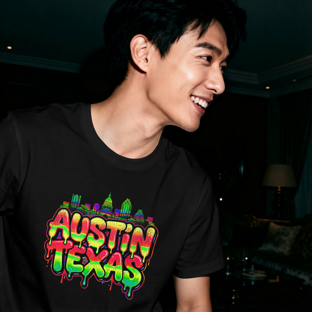 Austin Texas Color Splash Graphic T-Shirt