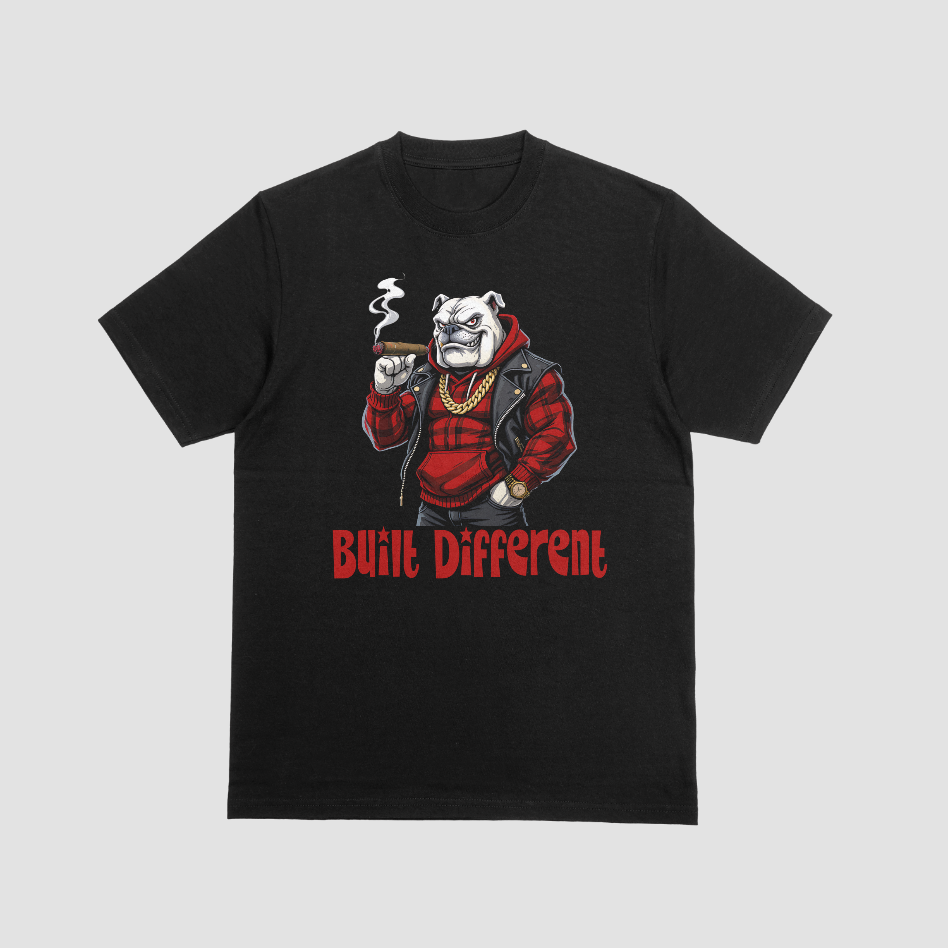 Built Different Bulldog Graphic Short Sleeve T-Shirt