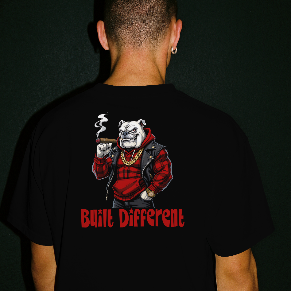 Built Different Bulldog Graphic Short Sleeve T-Shirt