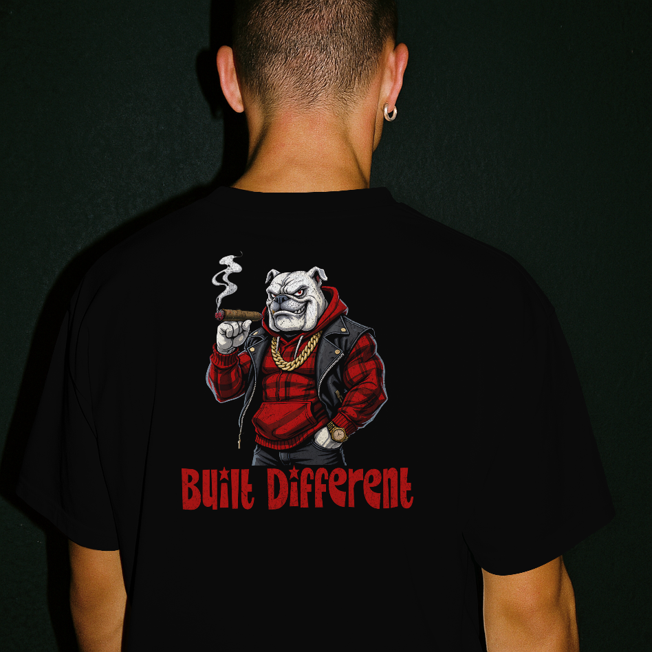 Built Different Bulldog Graphic Short Sleeve T-Shirt