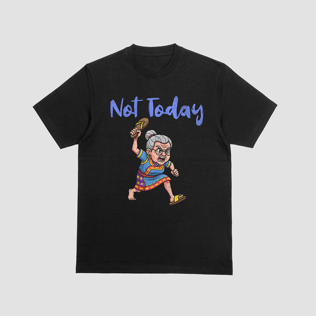 Old Lady with a Chancla Short Sleeve T-Shirt