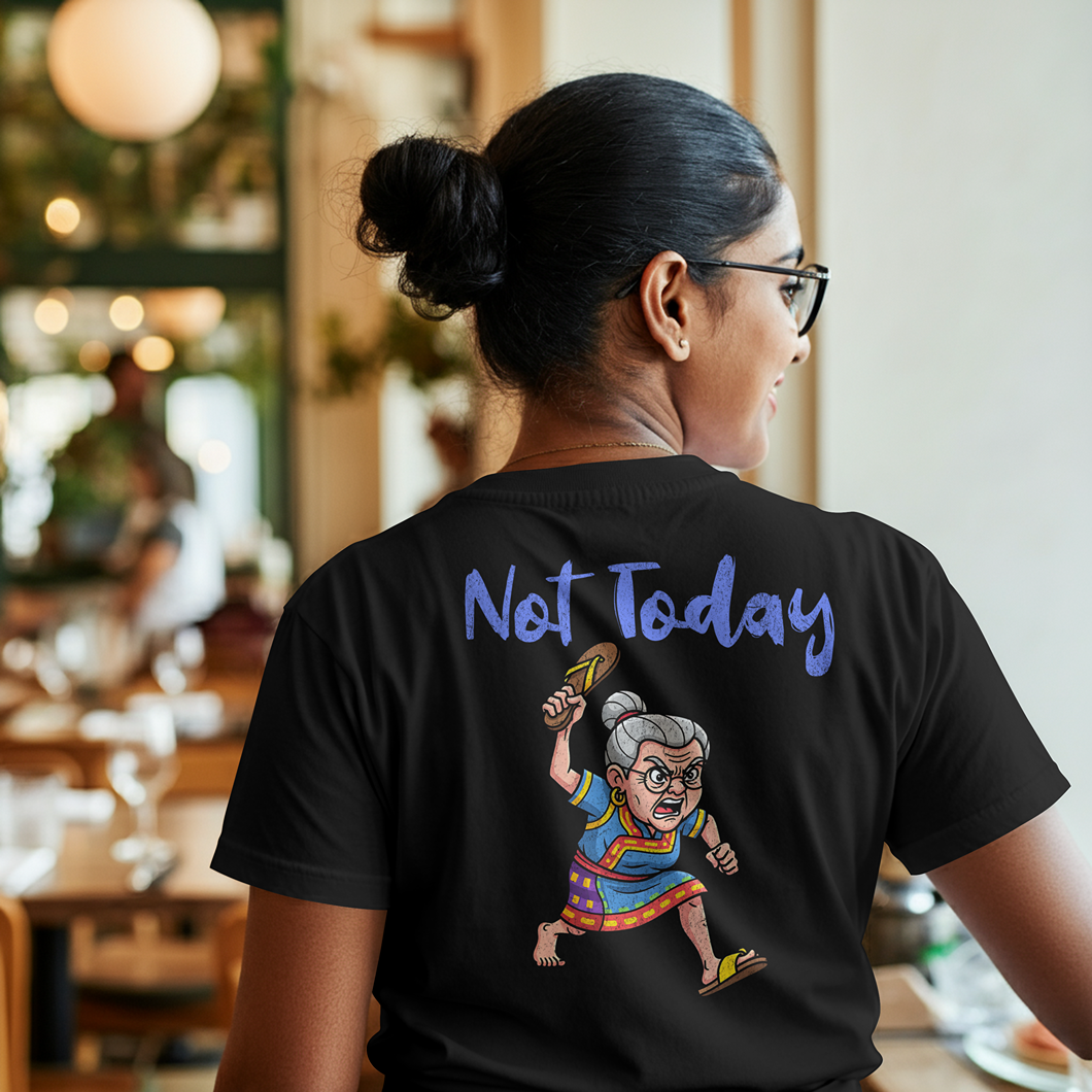 Old Lady with a Chancla Short Sleeve T-Shirt